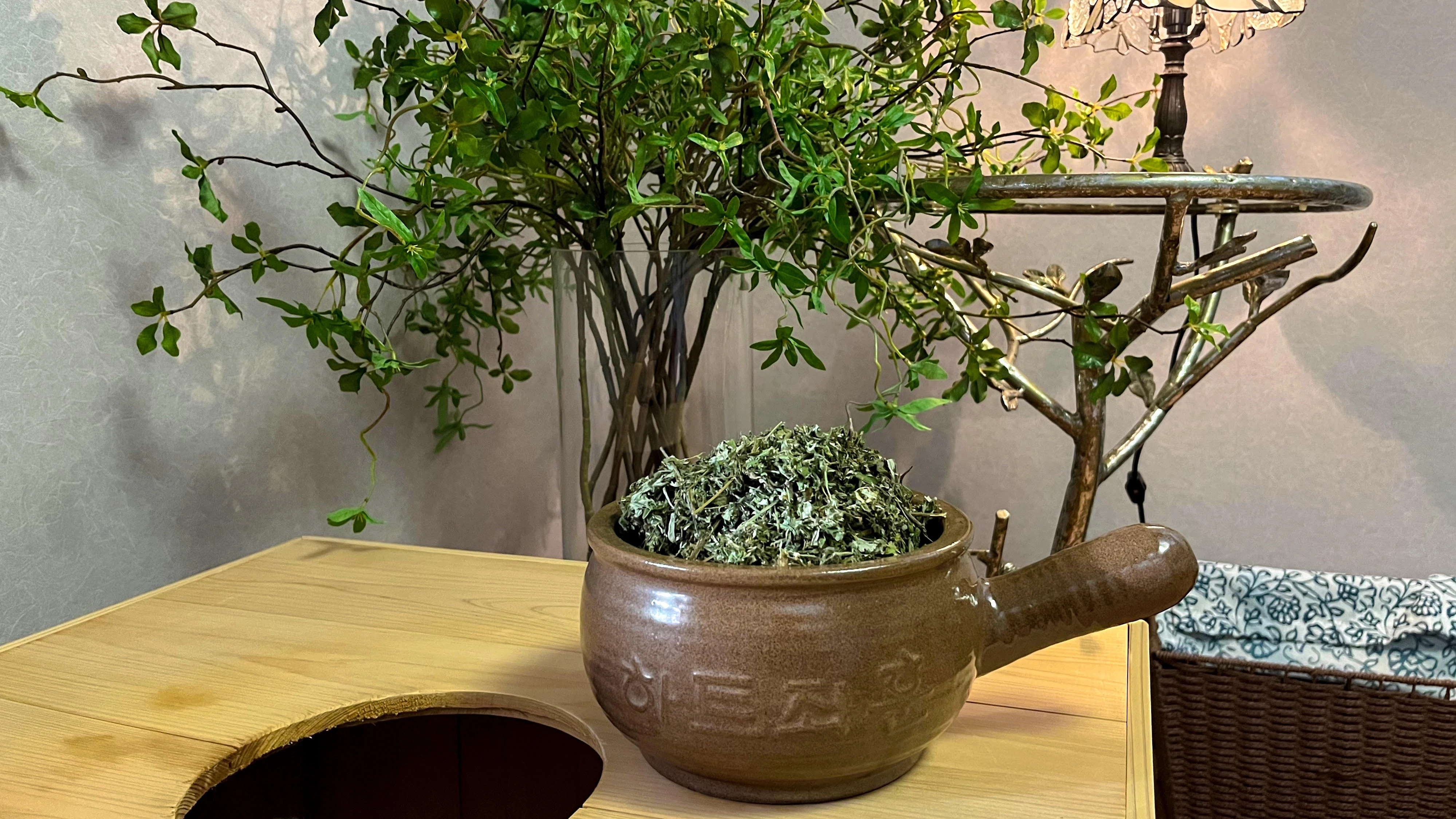 よもぎ蒸しの施術